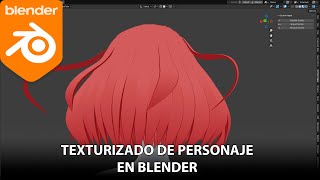 Texturizado de personaje en Blender - Pelo Parte 2