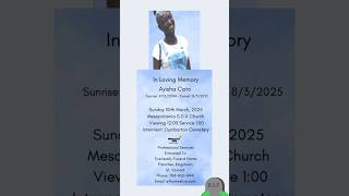 Ayisha Cato | Funeral Announcement #obituariessvg