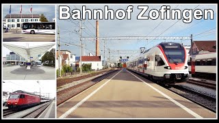 Zofingen Raiway Station / Züge am Bahnhof Zofingen, Kanton Aargau, Schweiz 2019