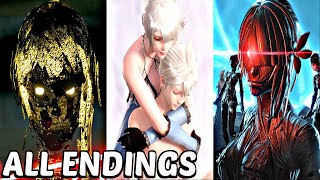 Nier Replicant - All Endings \u0026 True Ending (A, B, C, D, E)