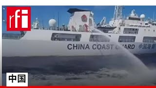 视频 中国海警南海对菲船供给船只发射水炮 菲律宾召见中国大使