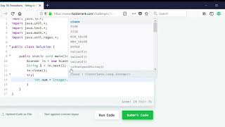 Day 16: Exceptions - String to Integer | HackerRank | JAVA