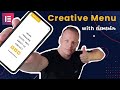 Unique MOBILE MENU design with Elementor Popups