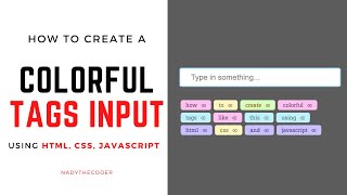 How to create Tags input using HTML, CSS and JavaScript - 2022