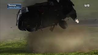 2023 NASCAR Cup Series @Daytona | Ryan Preece Flip (Turn-3 Camera Full Speed)