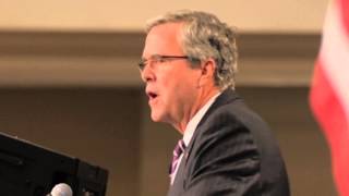 Jeb Bush, putting "America back on the path of firm, global leadership"