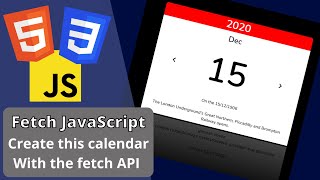 Fetch api javascript tutorial. JavaScript, html and css beginner project.