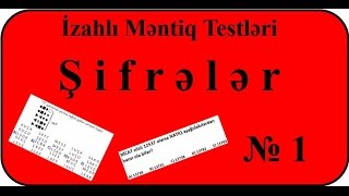 Məntiq testləri. Şifrələr #1