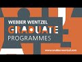 Webber Wentzel Graduate Programmes