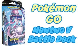 Pokemon GO Mewtwo V Battle Deck unboxing