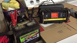 Stanley BC15BS battery charger unboxing and review.