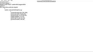JAVA PROGRAM TO DRAW A HUMAN FACE USING APPLET