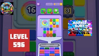Marble Sort Level 596 - How to Beat! Step-by-Step Walkthrough! #marblesort