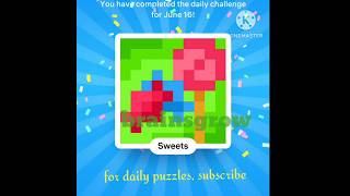 Nonogram daily challenge 16 June 2023 - Easy - solution / answer / how to solve puzzle #brainsgrow