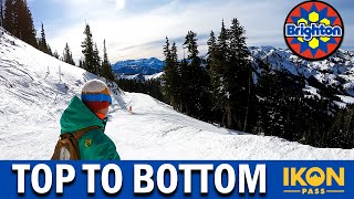 Snowboarding at Brighton Utah : Top to Bottom (CLAYTON PEAK)