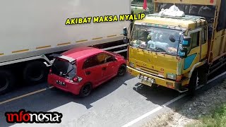 KAPOK..! Akibat Tidak Sabar Saat Menyalip Berujung Celaka