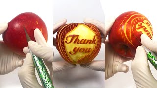 Apple Carving | Thank you | 感謝を伝えたい人に贈りたくなる動画♬