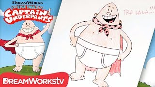 How to Draw Captain Underpants | DREAMWORKS THE EPIC TALES OF CAPTAIN UNDERPANTS