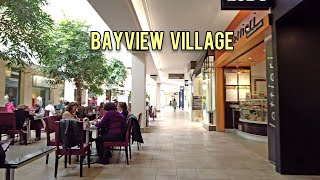 Bayview Village Shopping Centre Mall Walking Tour Shopping Toronto Canada April 2022