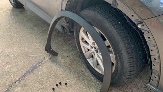 Attaching a fender flare to the front passenger side of a 2016 Mazda CX-5