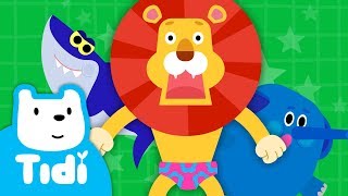 Lion in Underwear ♪ | Animal Songs | Sing Along with Tidi Songs for Children★Tid