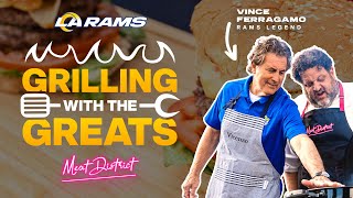 Vince Ferragamo Discovers The Secrets Inside The 'Touchdown Burger' | Rams Grilling With The Greats