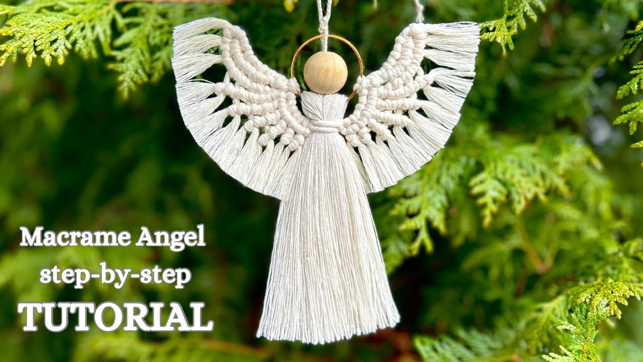 Macrame Angel Ornament Step By Step Tutorial Diy Christmas