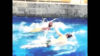 [Clip] 130907 Heechul's video IG updated with GunHee @ Hotel Swimming pool