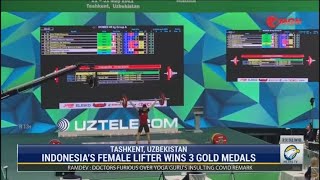 WORLD NEWS - Indonesia's Female Lifter Wins 3 Gold Medals