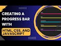 Creating a Progress Bar with HTML, CSS, and JavaScript in1 Minute #programming #html #css