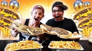 THE ULTIMATE CHEESESTEAK CHEAT MEAL CHALLENGE! (18,000+ CALORIES)