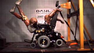 Failed Crash test according to ISO 7176-19 \u0026 10542 - el-wheelchair with a 4 point tie down system