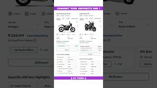 Royal Enfield Guerrilla 450 Vs Bajaj Dominar 400 Full Comparison Review