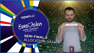 Allocation Draw after the second Semi-Final of Eurovision 2020.