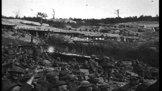 Soldiers of the 78th Division march forward towards the front in Germany. HD Stock Footage