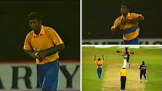 Muralitharan Bowling in His ODI Debut Match and Getting His First ODI Wicket vs India | Colombo 1993