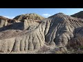 dinosaur provincial park with badlands trail alberta canada 4k