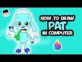 How to draw Pat from Pinkfong in Computer using Microsoft Paint 3D | Digital Art for Kids