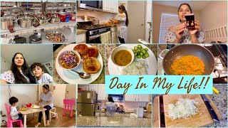 A Day In My Life (DIML) : Meeting My New Friend~Cooking Homely Recipies~Hope you Relate NRI mom USA