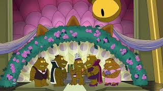 Futurama: Lrrr and Ndnd's wedding.