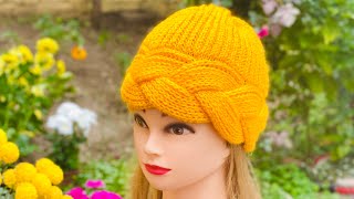 Stylish Girls Woollen Cap design/बहुत ही सुंदर डिज़ाइनर केप बनाए बहुत ही आसान तरीक़े से ।