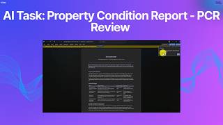 AI Task: Property Condition Report - PCR Review