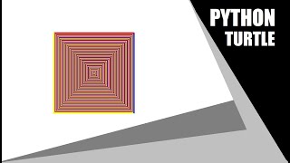 Python Turtle - Draw Multi Color Square Design | 3D Square |Draw Square Pattern By #BKTutorial