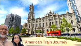 আমেরিকার পাবলিক বাস ও ট্রেন। A Train Journey to Philadelphia, Pennsylvania, from New Jersey, USA.