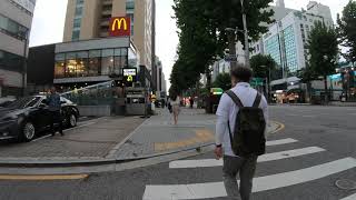 【4k】Gangnam Bongeunsa-Ro, Walking Samseong Jungang Station to Seonjeongneung Station, Seoul Korea 강남