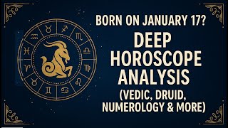 January 17 Zodiac Secrets Revealed | Deep Horoscope Analysis (Vedic, Druid, Numerology & More!)