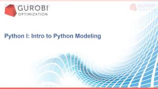 Python I webinar: Introduction to Modeling with Python