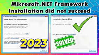 microsoft net framework installation did not succeed. net Framework installation failed window 7,8,1