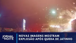 Novas imagens mostram explosão causada por queda de avião