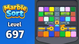 Marble sort Level 697 solution gameplay